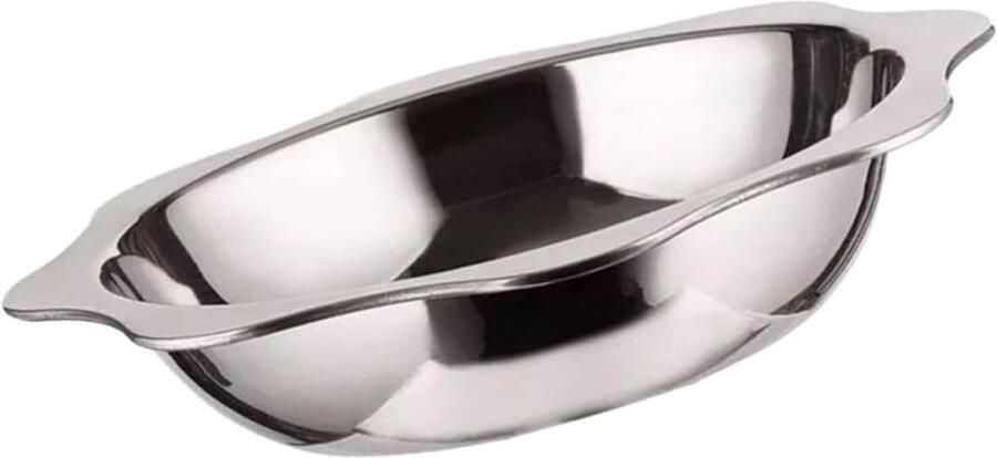 Inductie Kookpan Hotpot Pan Gezellig Eten Voedselveilig Roestvrij Staal 36x10CM Zilver