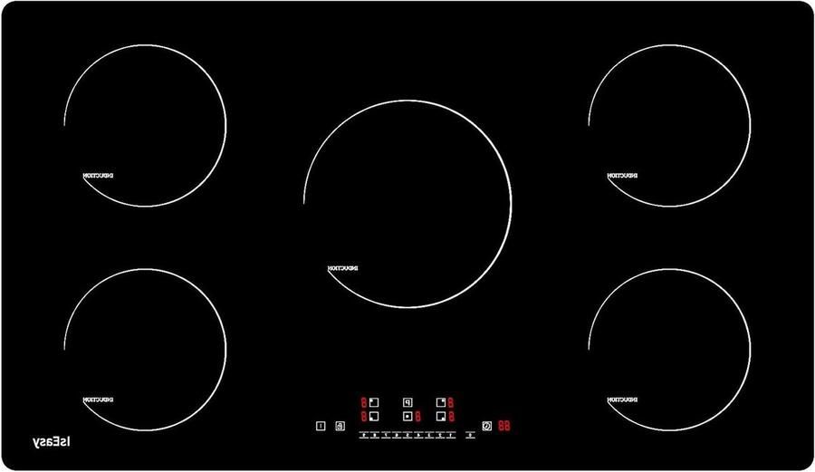 Inductie Kookplaat 5 Zones Koken Thuis Booster Functie 90 cm Zwart