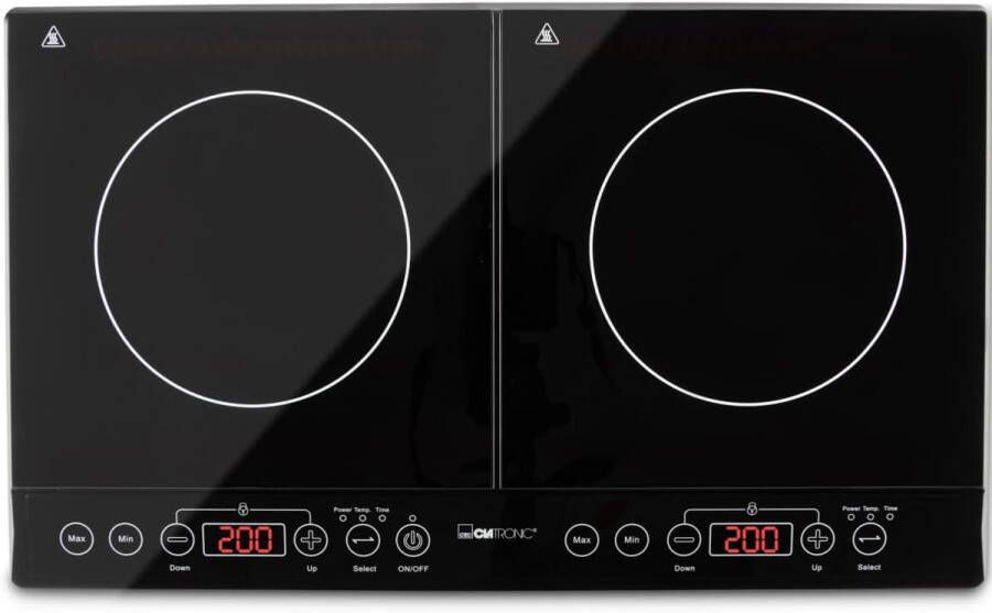 Inductie kookplaat 60 cm Dubbele glaskeramische kookplaat met ECO-Save technologie Snel en energiezuinig koken