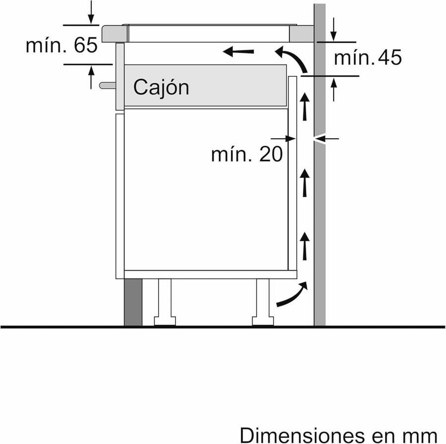 Inductie kookplaat 60 cm met 2 zones en touchbediening