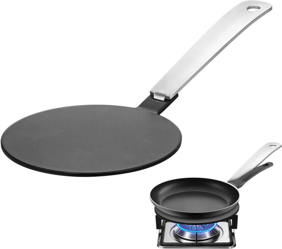 Inductie Kookplaat Adapter Kookplaat Converter Kleine Pannen Gebruiken Drielaags Ontwerp 14 cm Diameter Zilver