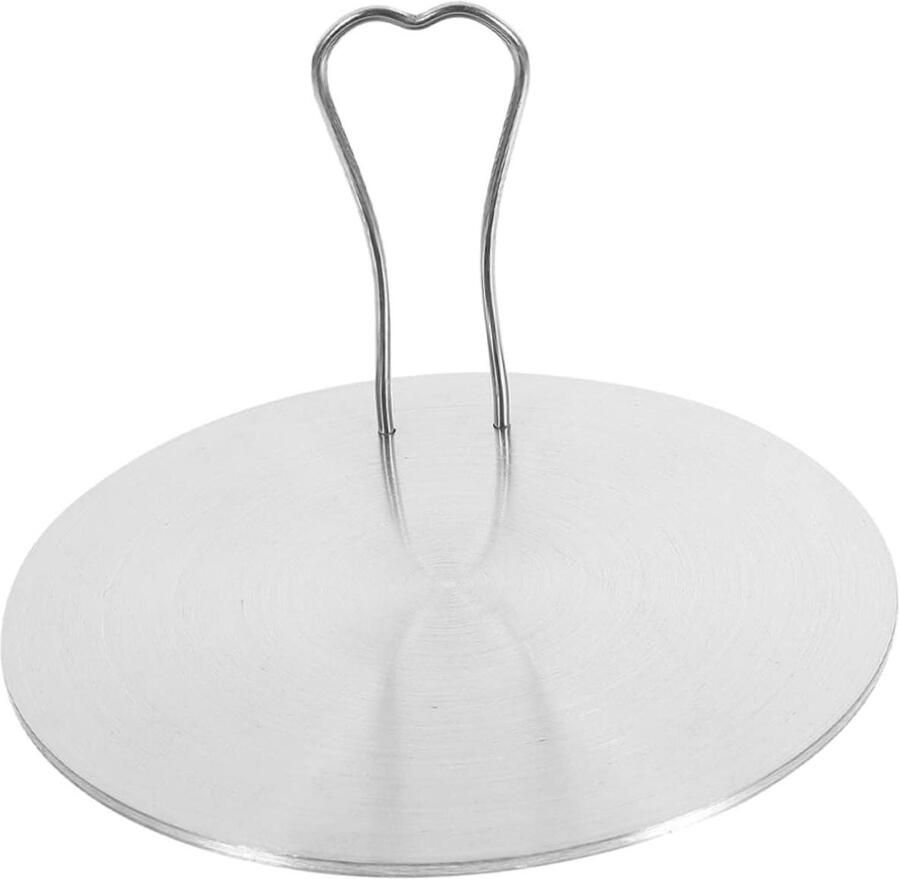 Inductie Kookplaat Adapter Warmhoudplaat Hitteverdeler Gelijkmatige Warmte Verdeling Roestvrij Staal Materiaal 18 x 18 cm Zilver
