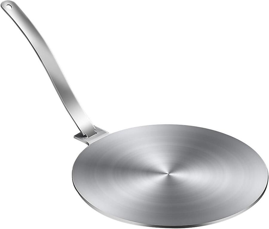 Kookplaat Adapter Warmteverdeler Ontdooibord Gelijkmatig Koken Drievoudige Laag 24 cm Zilver