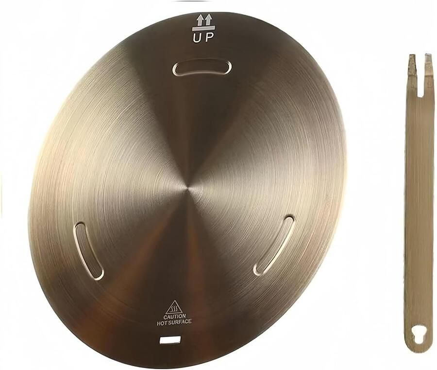 Inductie Kookplaat Adapterplaat Goud 24 cm Warmteverspreider van Massief Metaal Voor Gasfornuis
