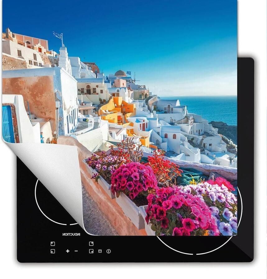 Inductie Kookplaat Afdekplaat Werkbladbeschermer Keuken Krasvrije Kookplaat Antislip Vinyl 60x52 cm Landschap Lucht