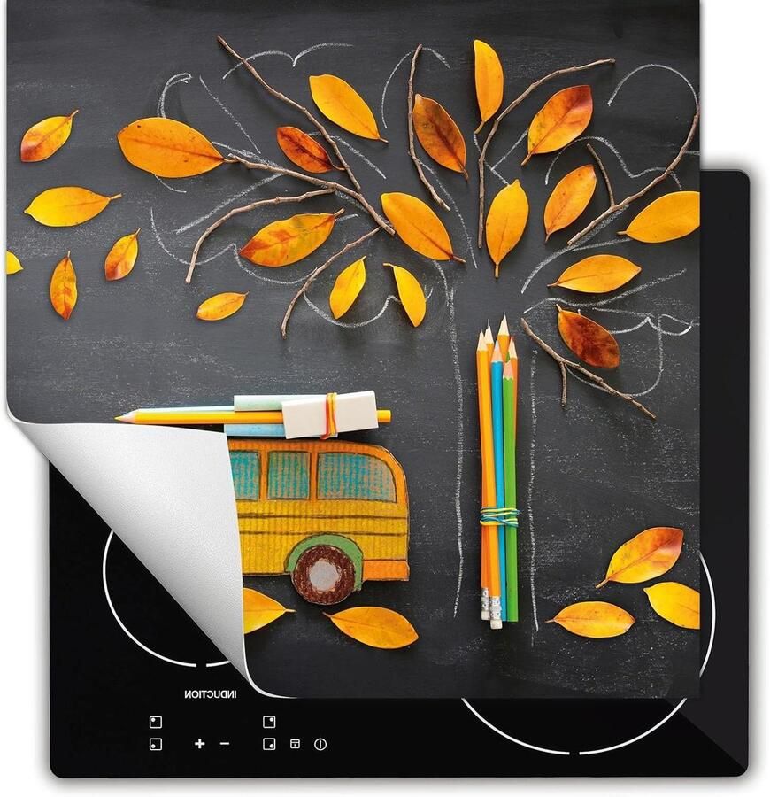 Inductie Kookplaat Afdekplaat Werkbladbeschermer Keukenmat Krasvrije Kookplaat Beschermen Antislip Vinyl Materiaal 60x52 cm Herfst