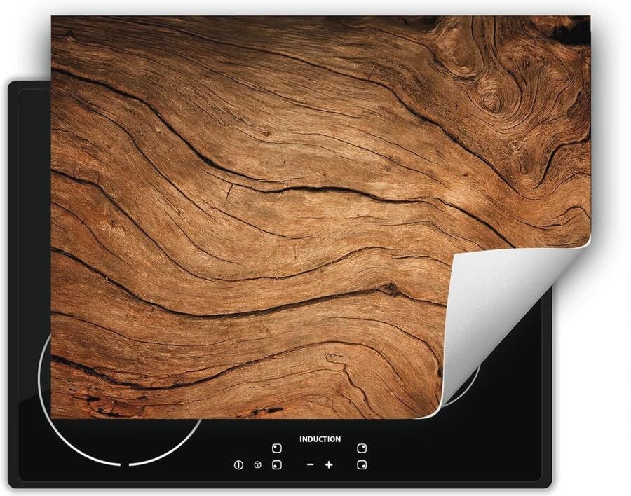 Inductie Kookplaat Beschermer 80x52 cm Hout Natuurlijk Krassen en Vlekken Bescherming