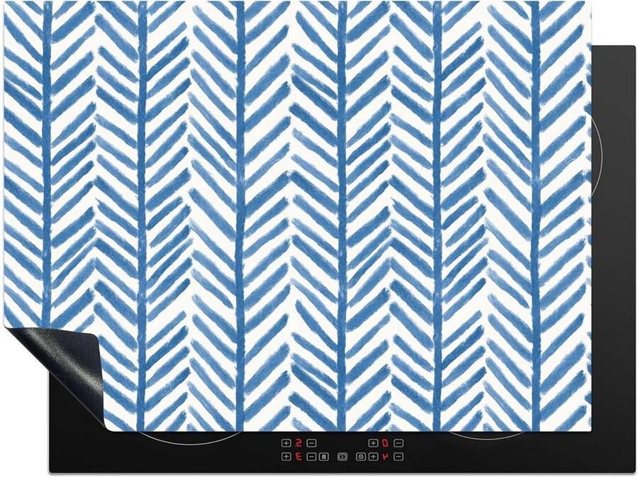 Inductie Kookplaat Beschermer Aanrechtblad Beschermer Werkbladmat Extra Werkruimte Creëren Unieke Foto Print 71x52 cm Blauw Patroon