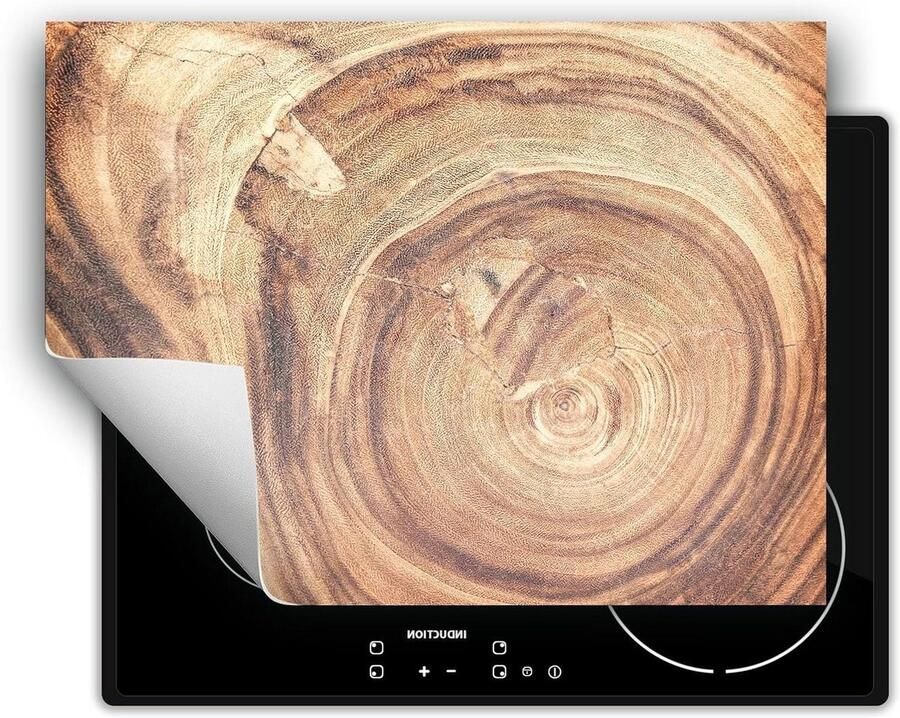 Inductie Kookplaat Beschermer Aanrechtblad Mat Keuken Beschermen Extra Werkruimte Creëren 80x52 cm Houtbruin