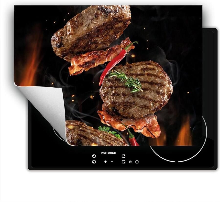 Inductie Kookplaat Beschermer Aanrechtblad Mat Kookplaat Beschermen Extra Werkruimte 80x52 cm Zwart