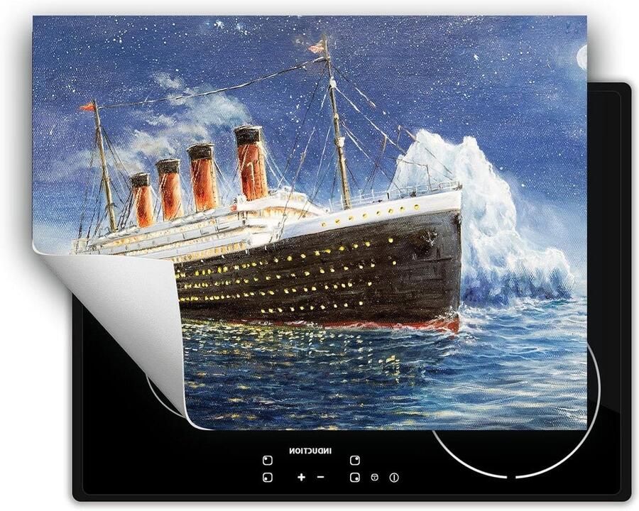 Inductie Kookplaat Beschermer Aanrechtblad Protector Extra Werkruimte Creëren Antislip Vinyl Materiaal 70x52 cm Titanium