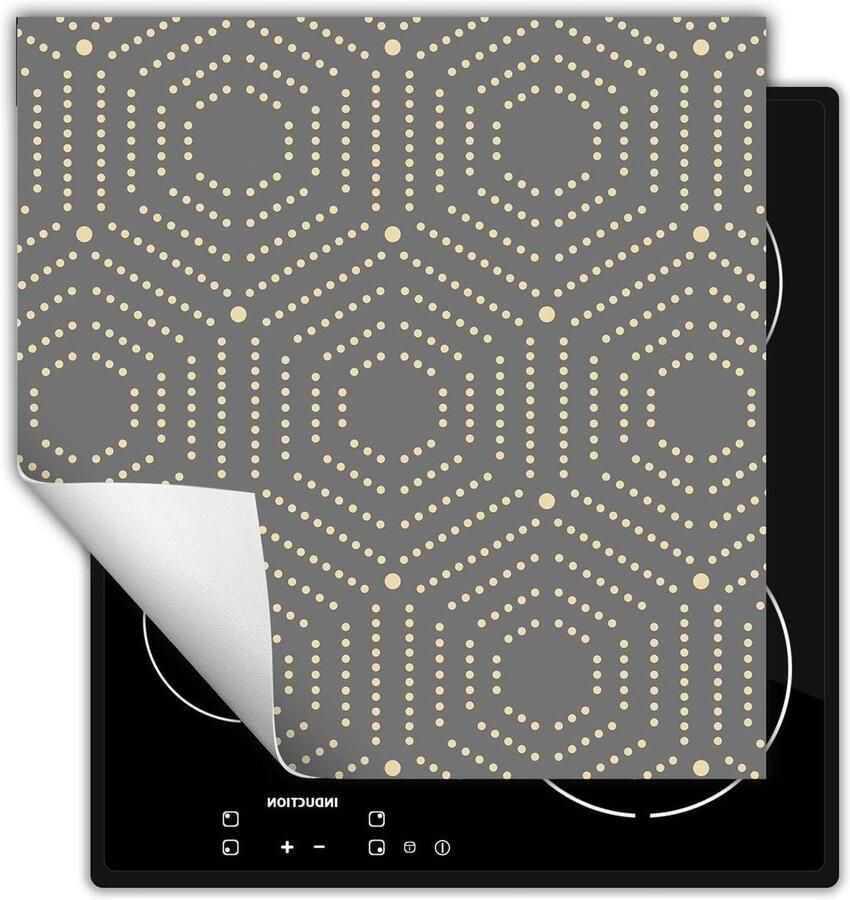 Inductie Kookplaat Beschermer Afdekplaat Kookplaat Keuken Decoratie Anti Slip Mat 50x52 cm Mozaïek Grijs