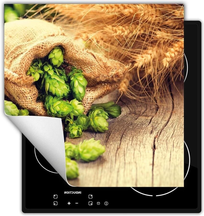 Inductie Kookplaat Beschermer Afdekplaat Kookplaat Keukenwerkblad Extra Ruimte Antislip Vinyl Materiaal 50x52 cm Hop Hout