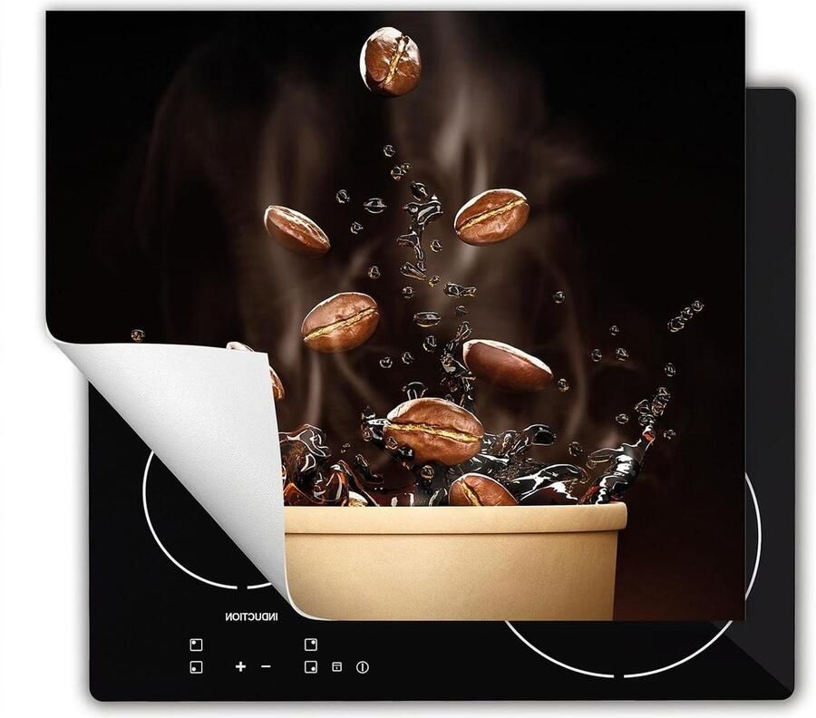 Inductie Kookplaat Beschermer Afdekplaat Mat Extra Werkruimte Creëren Anti-slip Vinyl 60x52 cm Koffie