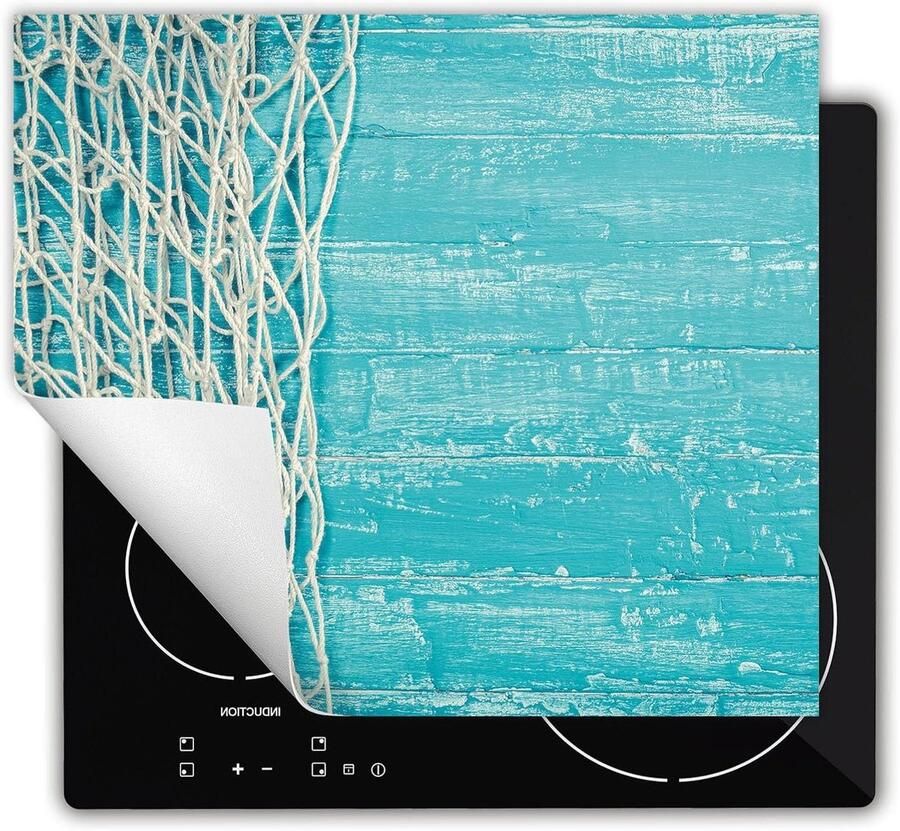 Inductie Kookplaat Beschermer Afdekplaat Mat Extra Werkruimte Creëren Antislip Vinyl Materiaal 60x52 cm Turkoois