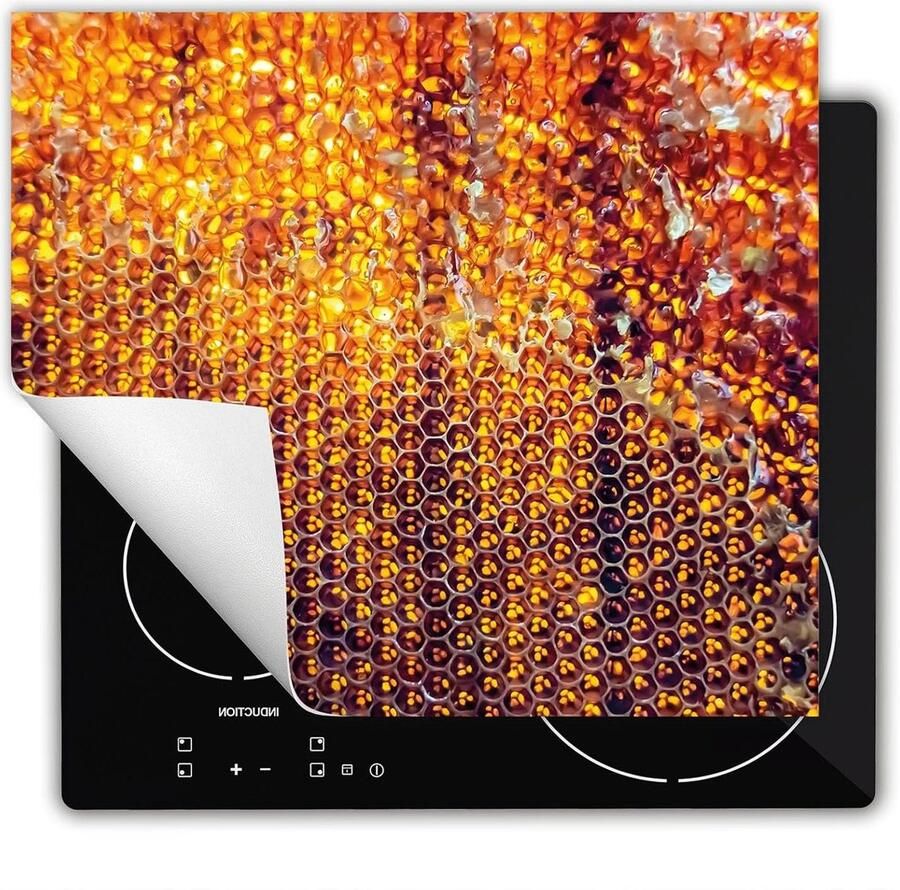 Inductie Kookplaat Beschermer Afdekplaat Mat Extra Werkruimte Creëren Antislip Vinyl Materiaal 60x52 cm Honing