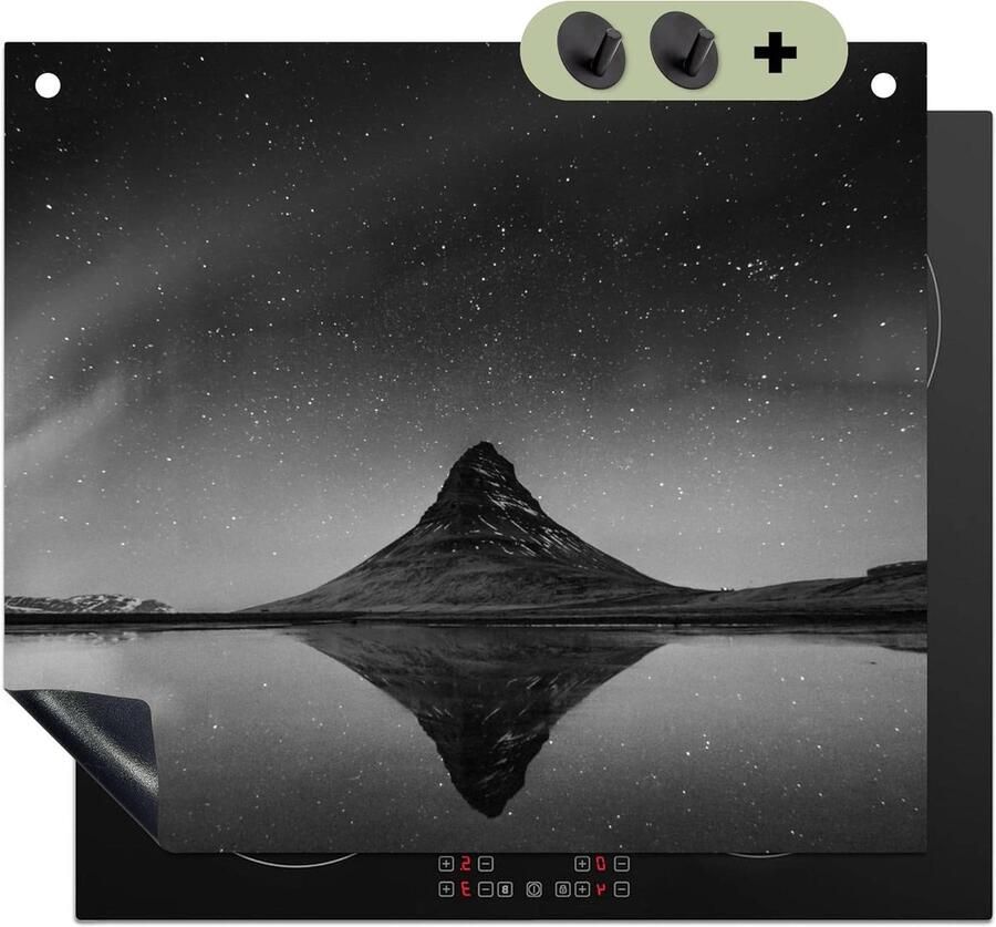Inductie Kookplaat Beschermer Afdekplaat Mat Keuken Beschermen Unieke Fotodruk 51x59 cm Noorderlicht Berg