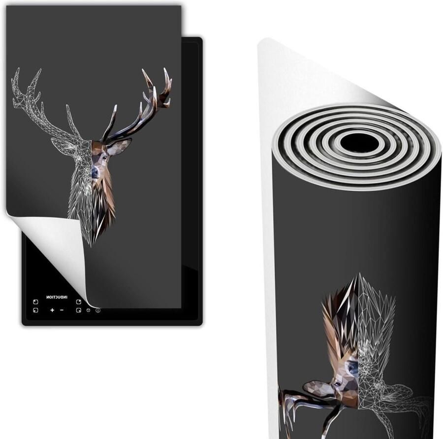 Inductie Kookplaat Beschermer Afdekplaat Mat Keuken Decoratie Antislip Vinyl 30x52 cm Grijs