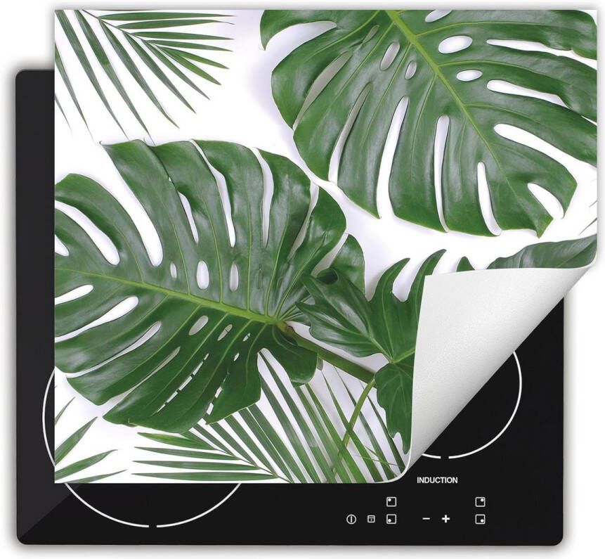 Inductie Kookplaat Beschermer Antislip Afdekplaat 60x52 cm Groene Monstera