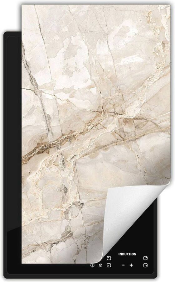 Inductie Kookplaat Beschermer Antislip Fornuis Afdekplaat 30x52 cm Beige Marmer