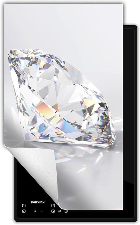 Inductie kookplaat beschermer Fornuis afdekplaat 30x52 cm grijs diamant