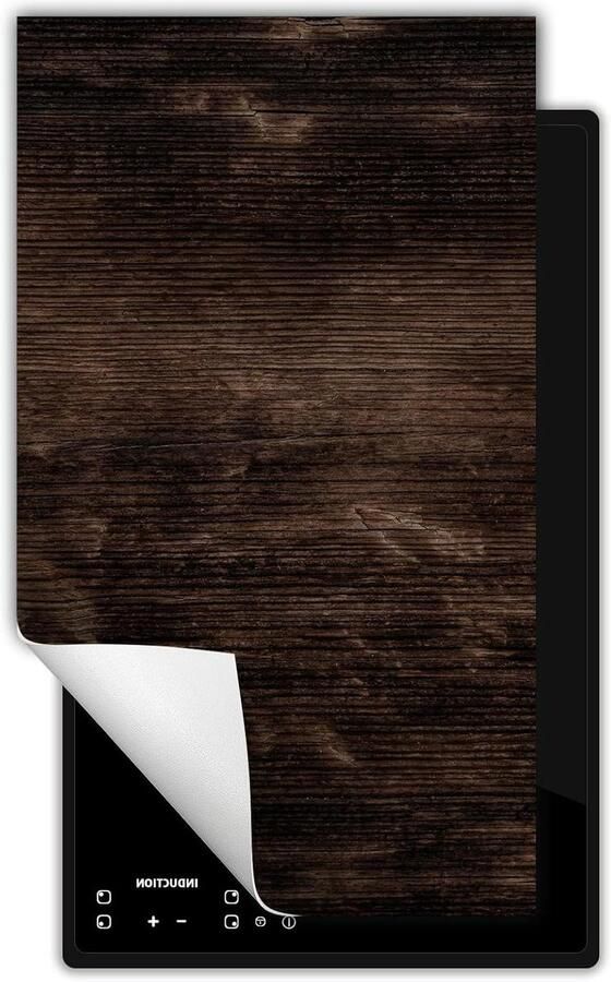 Inductie kookplaat beschermer Fornuis afdekplaat Extra werkruimte creëren Kras- en vlekbestendig 30x52 cm Bruin