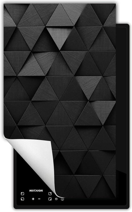 Inductie kookplaat beschermer Fornuis afdekplaat Extra werkruimte creëren Krasbestendig vinylmateriaal 30x52 cm Donkergrijs