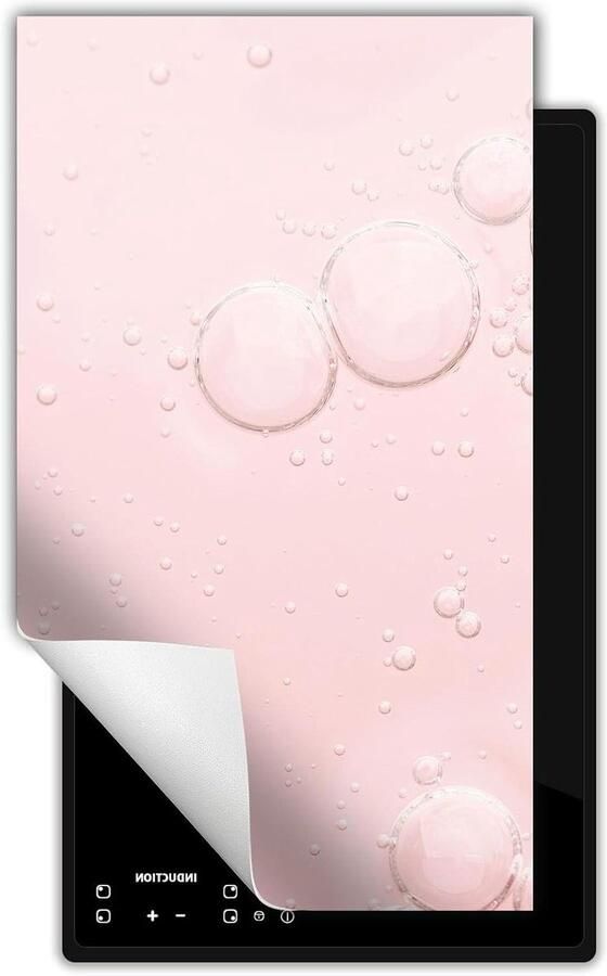 Inductie kookplaat beschermer Fornuis afdekplaat Extra werkruimte creëren Vinyl met UV-print 30x52 cm Roze