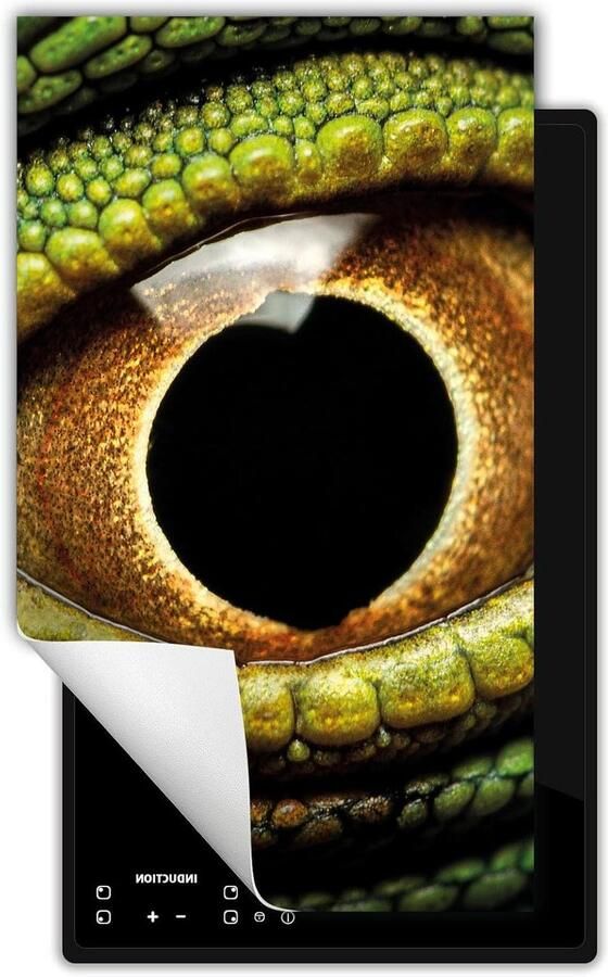Inductie kookplaat beschermer Fornuis afdekplaat Extra werkruimte creëren Vinyl met UV-print 30x52 cm Oog