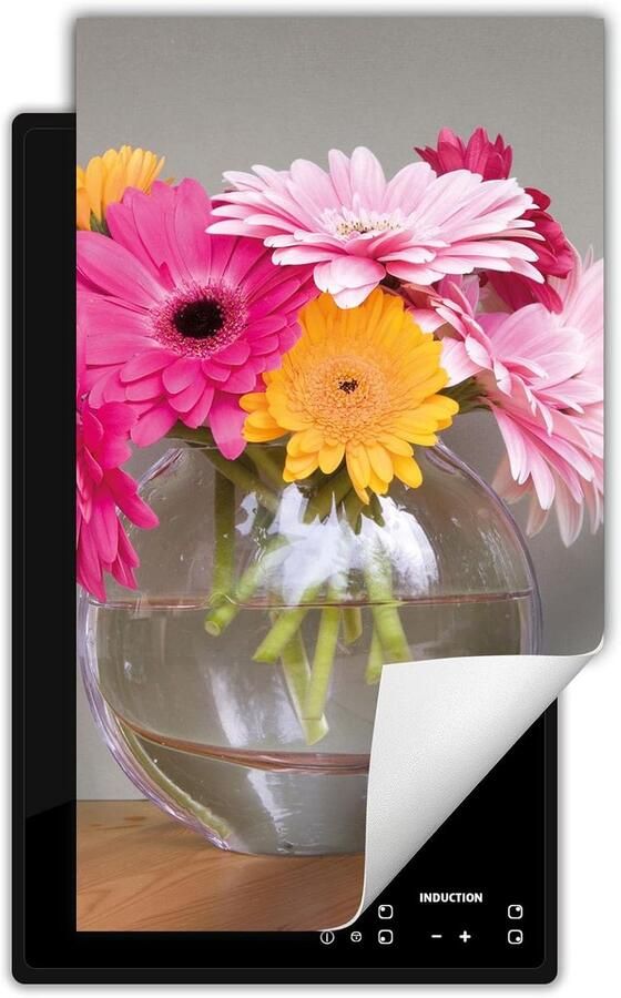 Inductie kookplaat beschermer Fornuis afdekplaat Kookplaat beschermen Antislip vinyl materiaal 30x52 cm Bos bloemen