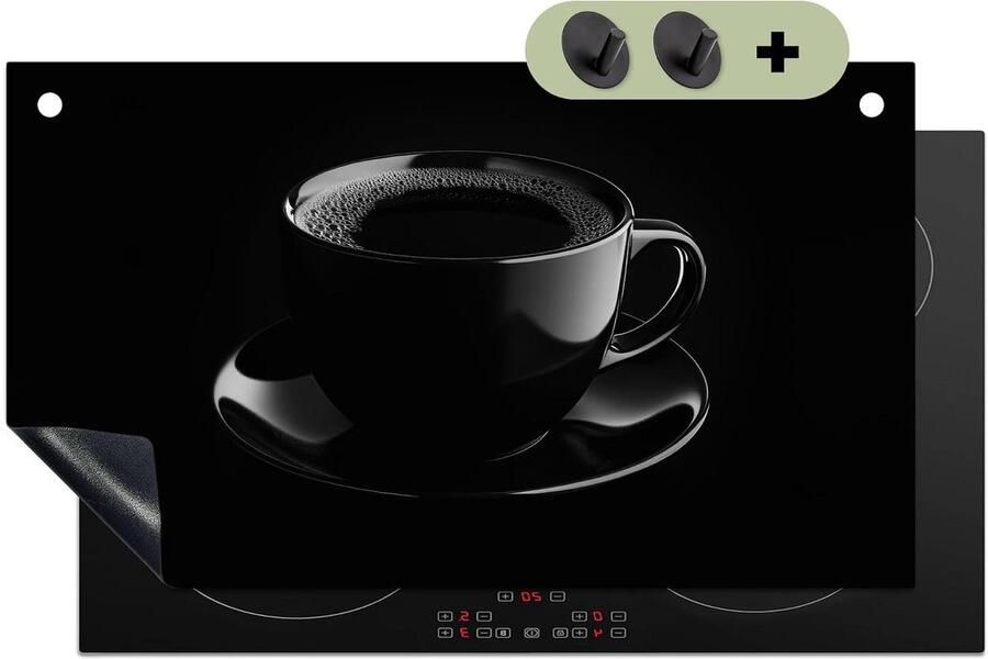 Inductie Kookplaat Beschermer Kookplaat Afdekplaat Keuken Beschermen Unieke Fotodruk 52.7x91.6 cm Zwart