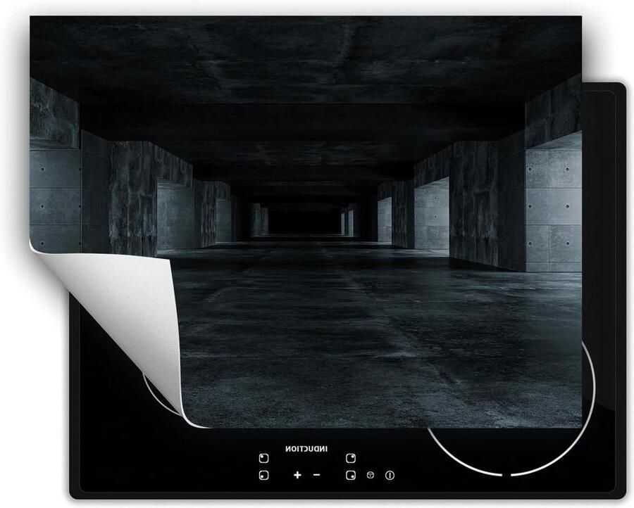 Inductie Kookplaat Beschermer Kookplaat Mat Afdekplaat Keuken Werkruimte Anti Slip Vinyl 70x52 cm Tunnel Zwart