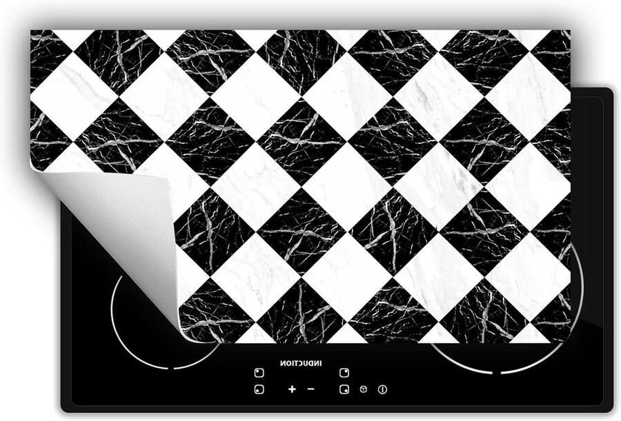 Inductie kookplaat beschermer Kookplaat mat Extra werkruimte creëren Kras- en vlekbestendig 90x52 cm Mozaïek