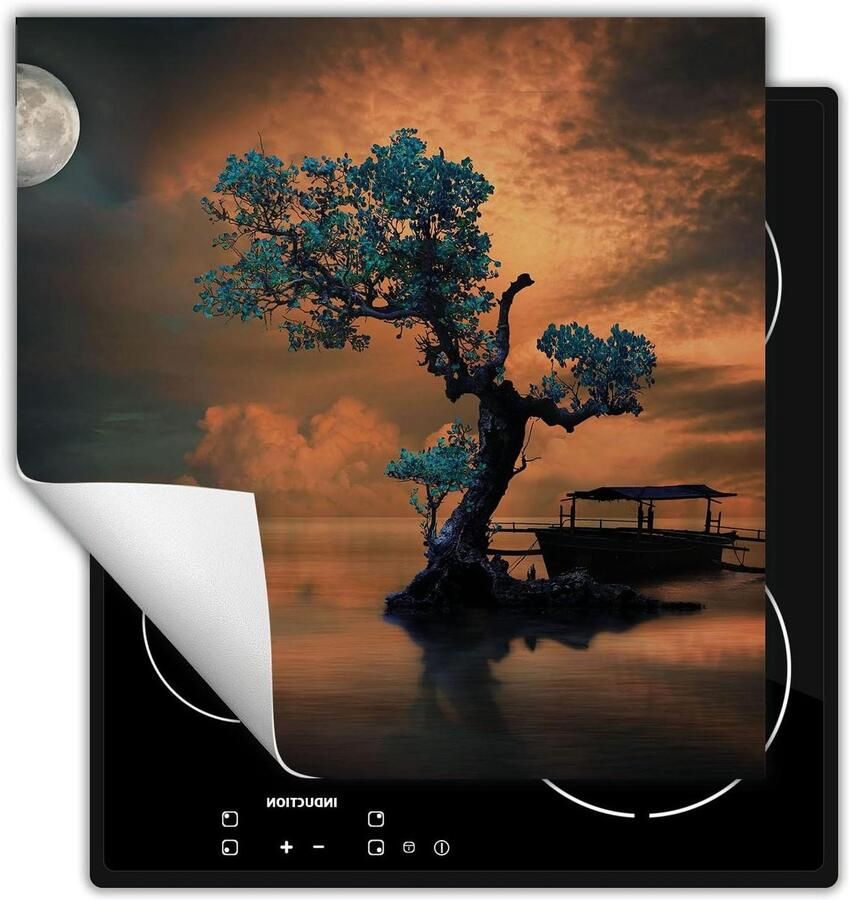 Inductie kookplaat beschermer Kookplaat mat Extra werkruimte creëren Krasbestendig en makkelijk schoon 50x52cm Boomprint