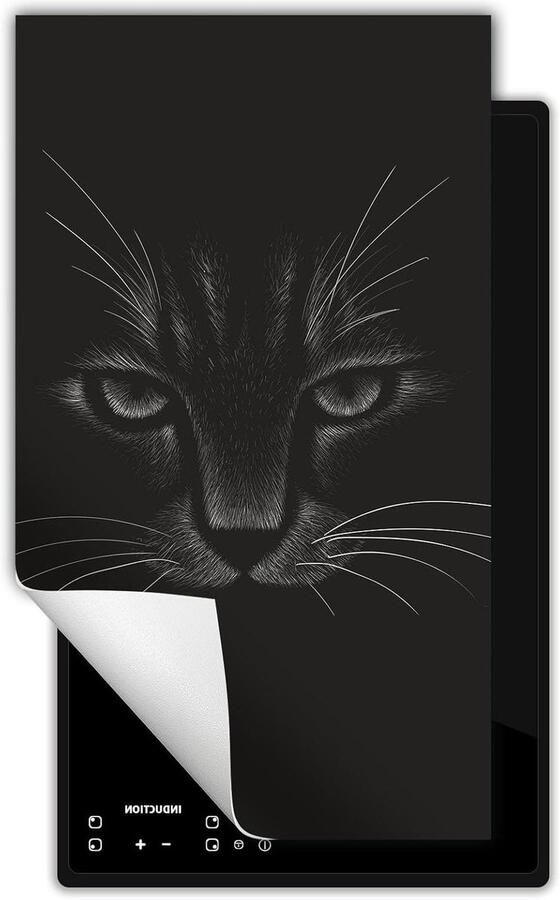 Inductie kookplaat beschermer Kookplaat mat Extra werkruimte creëren Krasbestendig vinyl 30x52 cm Zwart