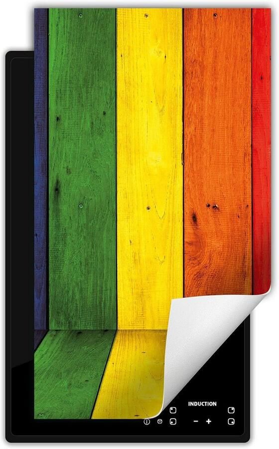 Inductie kookplaat beschermer Kookplaat mat Extra werkruimte Krasvrije bescherming 30x52 cm Houtkleurig