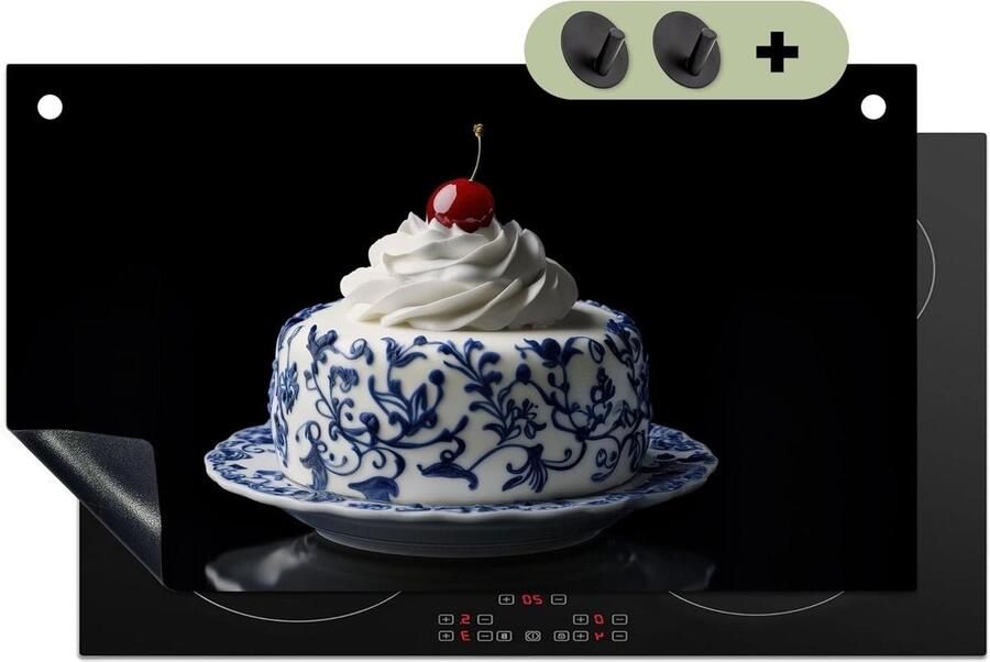 Inductie Kookplaat Beschermer Kookplaat Mat Keuken Beschermen Unieke Foto Print 52x90 cm Delfts Blauw