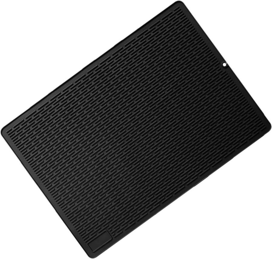 Inductie Kookplaat Beschermer Kookplaat Mat Koken en Bakken Hittebestendig Siliconen 70x50 cm Zwart