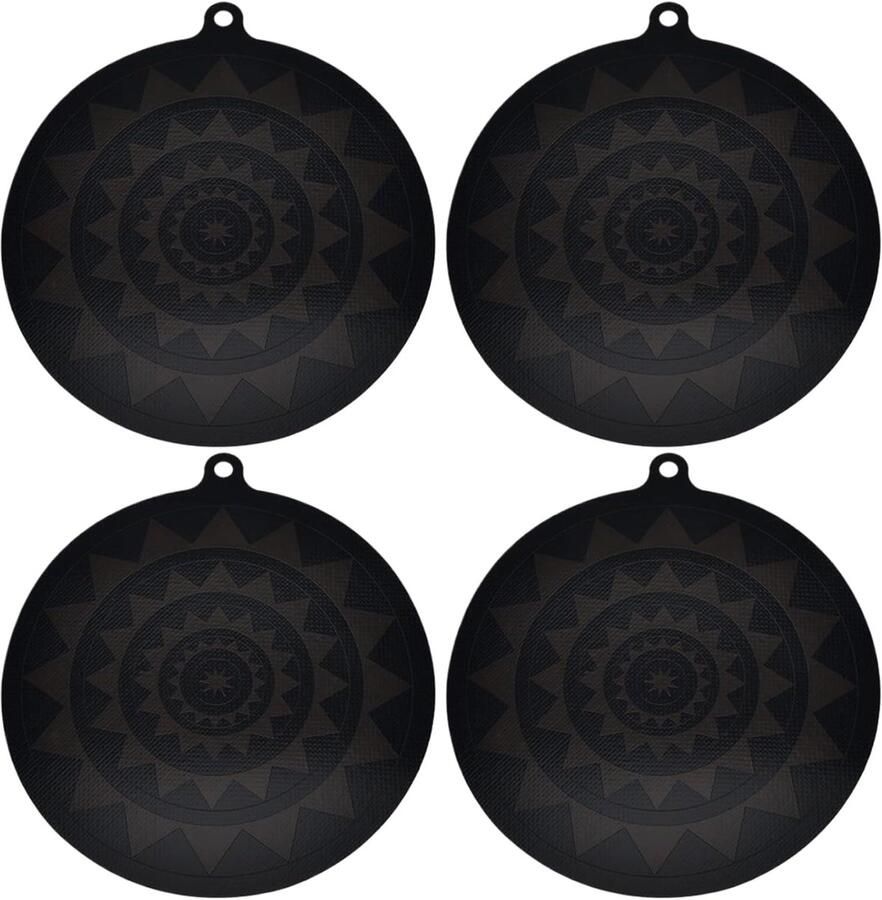 Inductie Kookplaat Beschermer Kookplaat Mat Kookplaat Beschermen Thermochrome Kleurverandering 4 Stuks 945 Inch Zwart