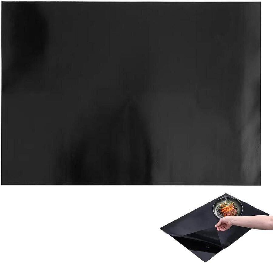 Inductie Kookplaat Beschermer Mat Bescherming Koken Beschermen Hittebestendig en Snijdbaar 40 x 61 cm Zwart