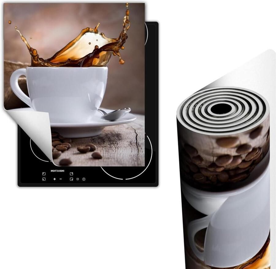 Inductie kookplaat beschermer Mat Cover plate Keuken werkruimte Anti-slip vinyl 45x52cm Koffie Brons
