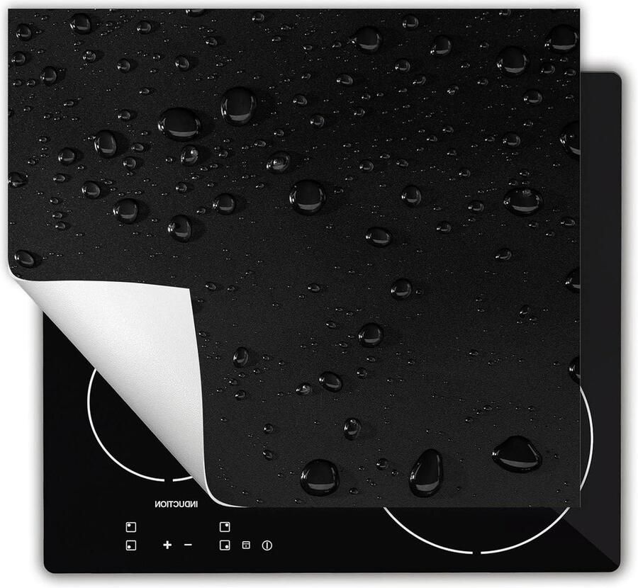 Inductie Kookplaat Beschermer Mat Zwart Extra Werkruimte Creëren Anti-slip Vinyl Materiaal 60x52 cm Zwart