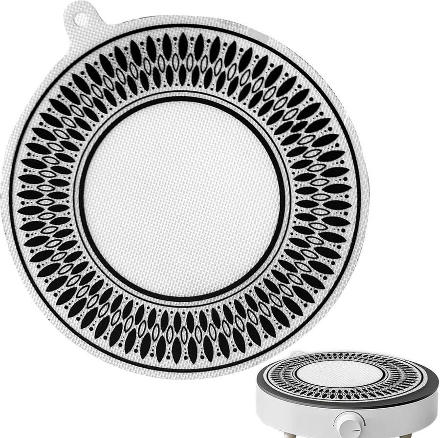 Inductie Kookplaat Beschermer Siliconen Mat Kookplaat Reinigen Hittebestendig Ontwerp 24 cm Diameter Zwart
