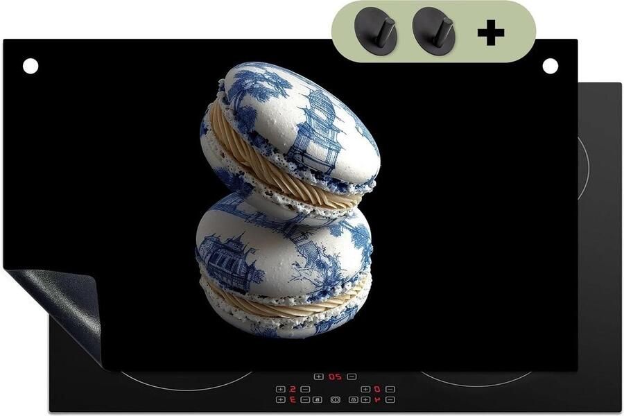 Inductie Kookplaat Beschermer Werkblad Beschermer Keuken Beschermen Unieke Fotodruk 52.7x91.6 cm Macarons