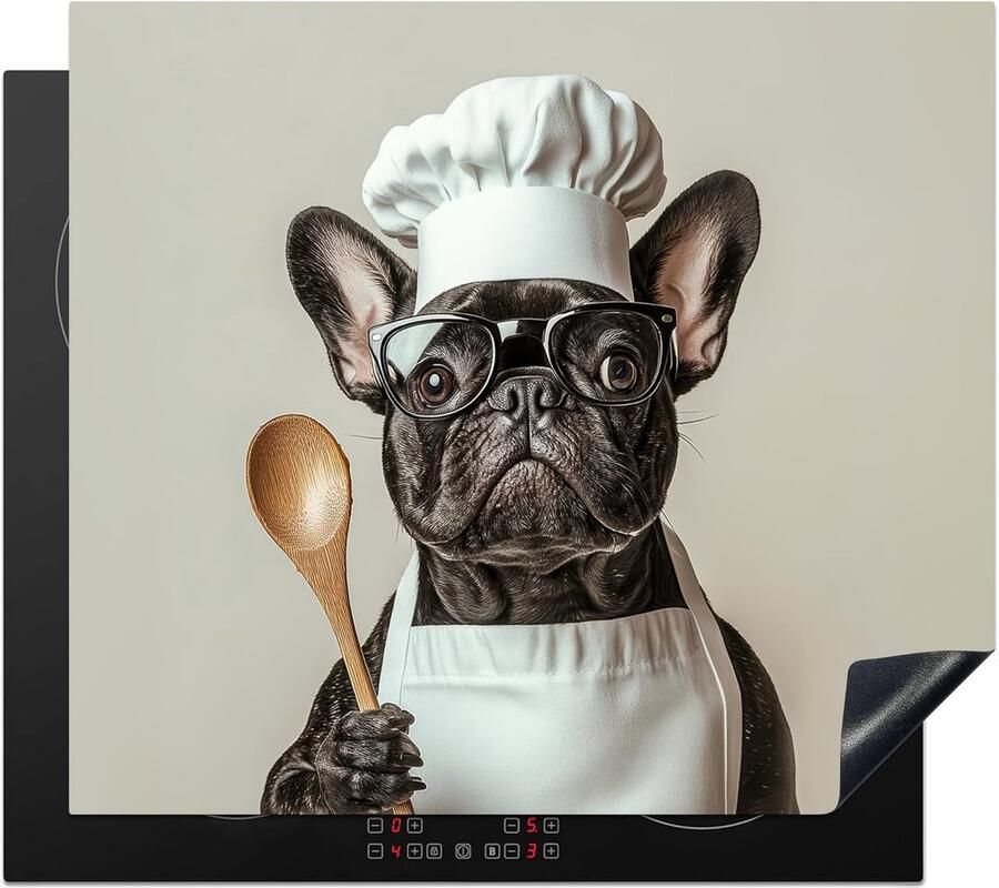 Inductie Kookplaat Beschermer Werkblad Beschermer Keuken Decoratie Anti Slip Mat 60x52 cm Hond Bril Hond