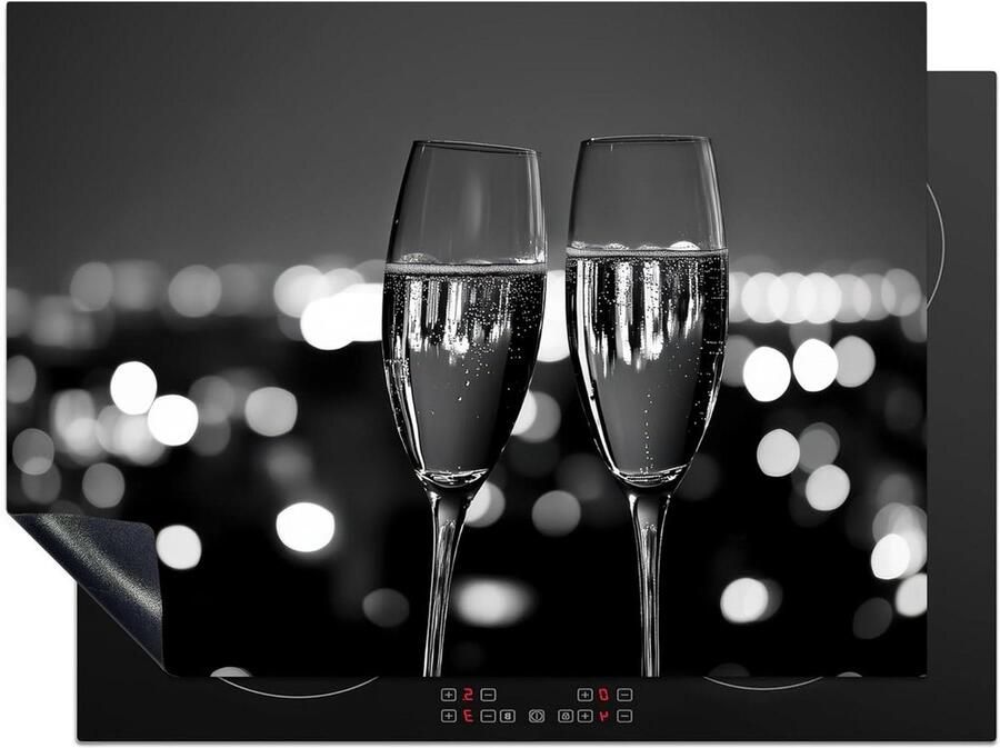 Inductie Kookplaat Beschermer Werkblad Beschermer Keuken Werkruimte Unieke Foto Print 71x52 cm Bubbels Proosten