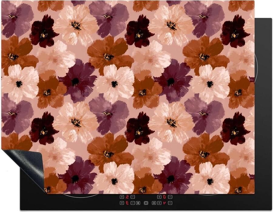 Inductie Kookplaat Beschermer Werkblad Beschermer Kookplaat Extra Werkruimte Creëren Unieke Foto Print 77x59 cm Bloemen Abstract