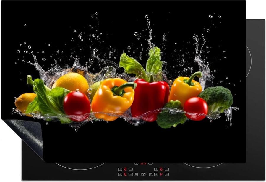 Inductie Kookplaat Beschermer Werkblad Beschermer Kookplaat Keuken Werkruimte Creëren Unieke Foto Print 76x51 cm Paprika Groente