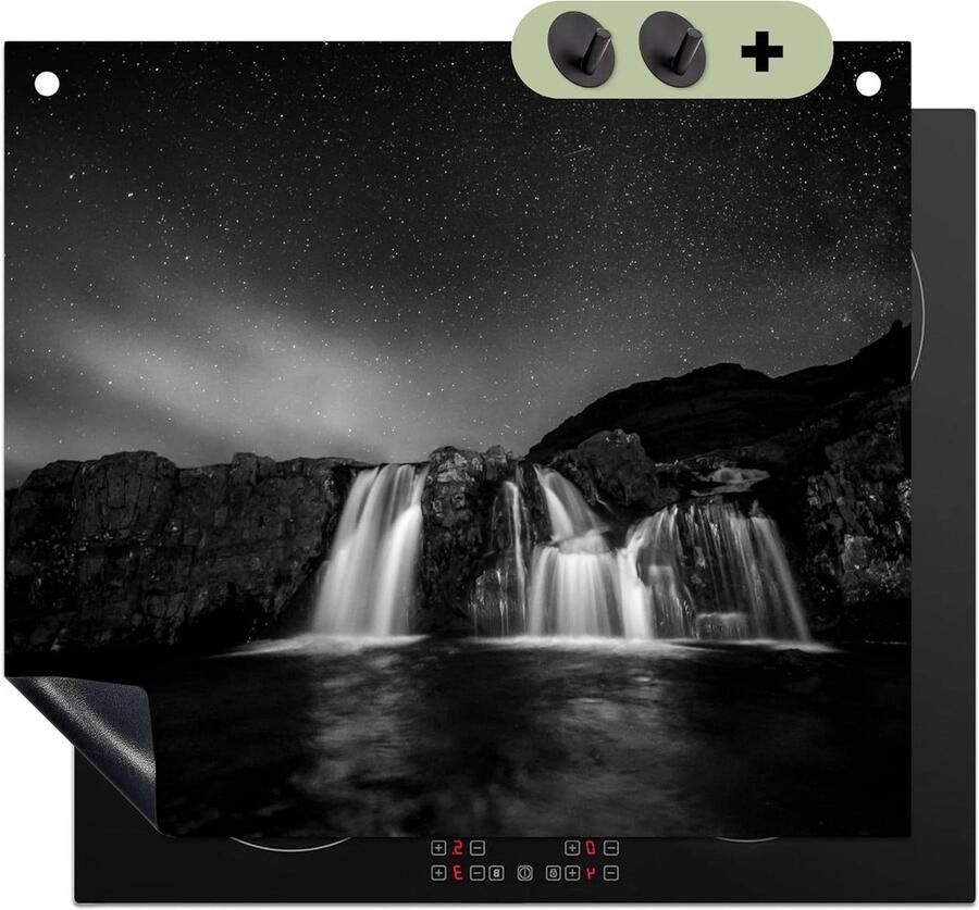 Inductie Kookplaat Beschermer Werkblad Bescherming Keuken Decoratie Unieke Fotodruk 52x59 cm Noorderlicht Waterval