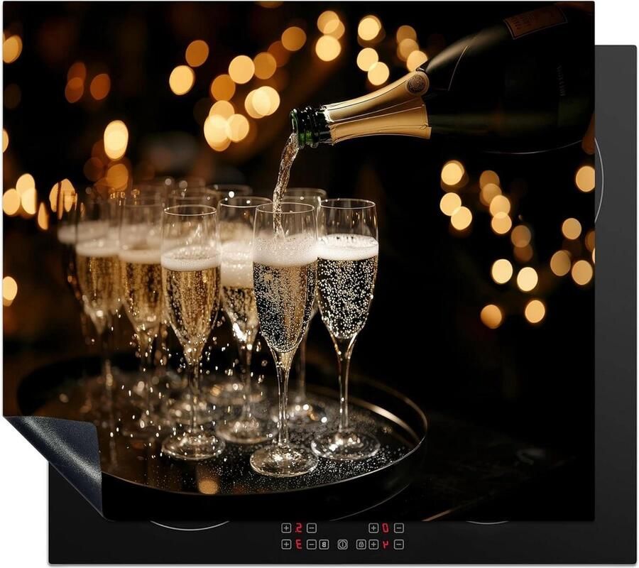 Inductie Kookplaat Beschermer Werkbladbeschermer Afdekplaat Keuken Werkruimte Creëren Unieke Foto Print 60x52 cm Champagne